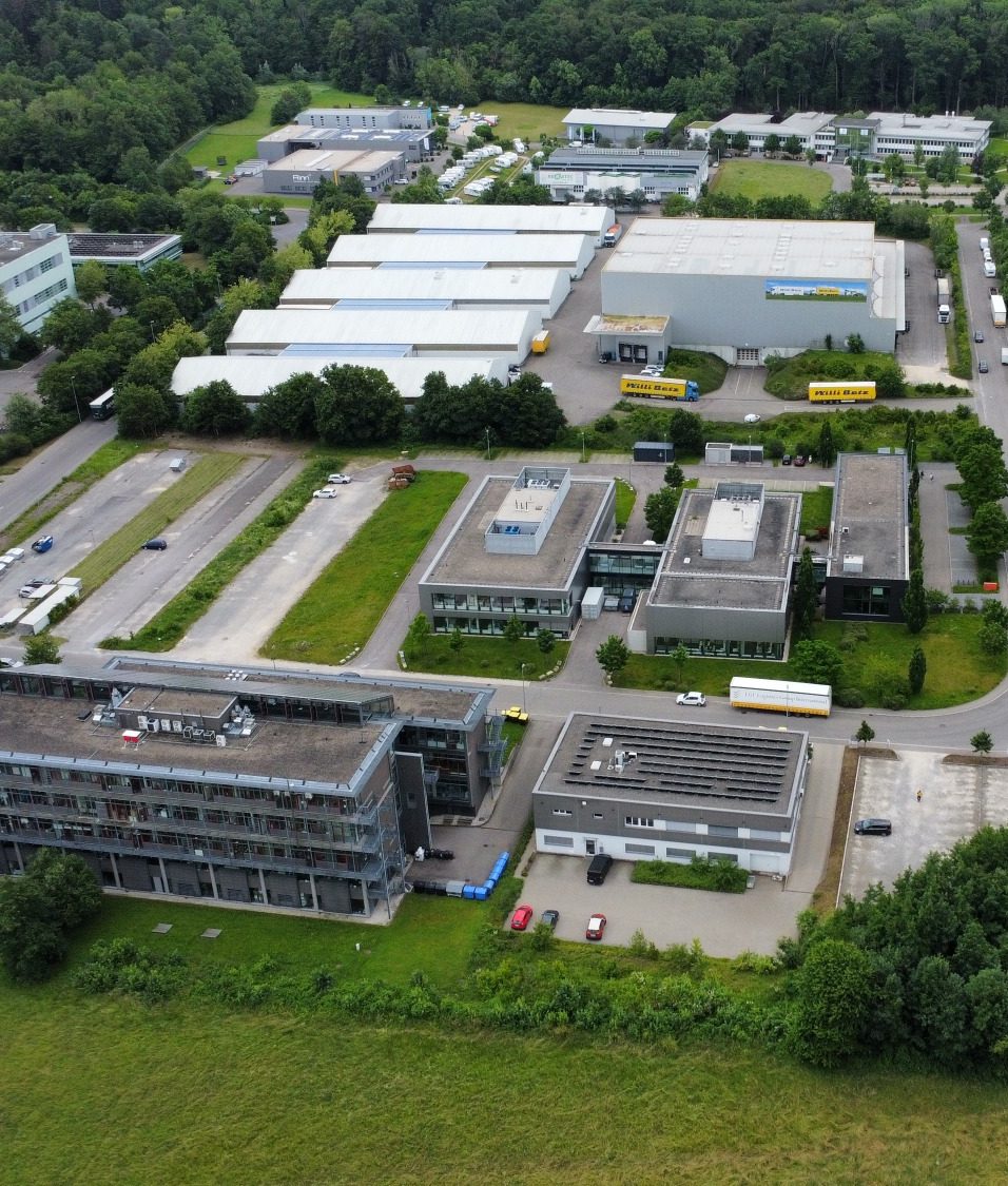 Eine starke Wirtschaft für solide Gemeindefinanzen Luftaufnahme vom Gewerbegebiet Mark West